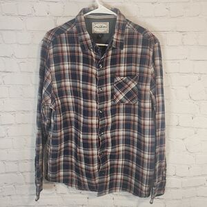 Men's Flag & Anthem longsleeve button-down shirt, size Large